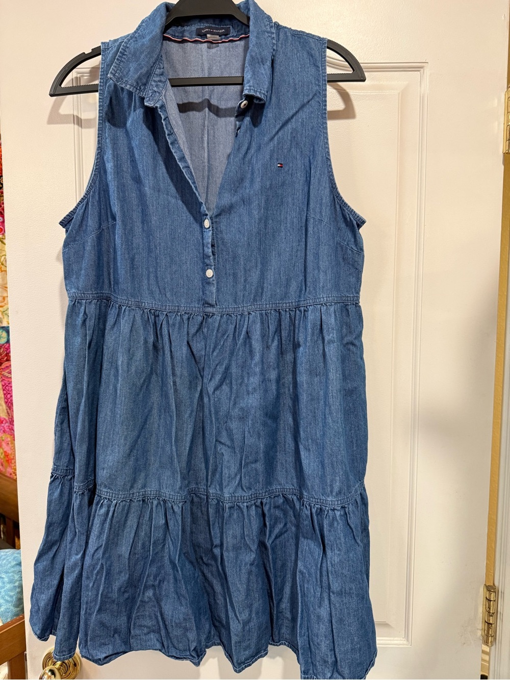 Tommy Hilfiger Light Blue Denim Shirt Dress - Picture 1 of 3